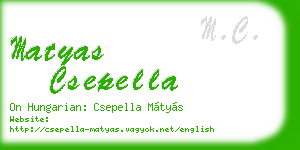 matyas csepella business card