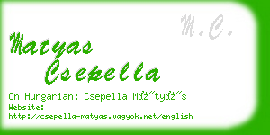 matyas csepella business card